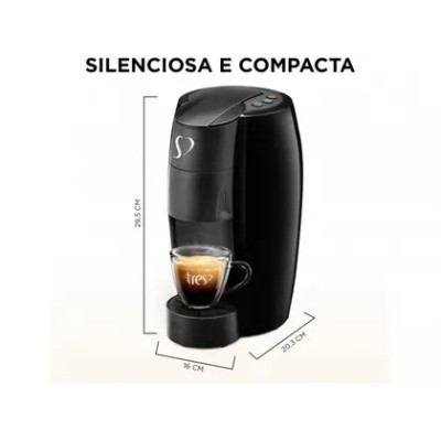 Cafeteira Espresso Tres Lov Preto