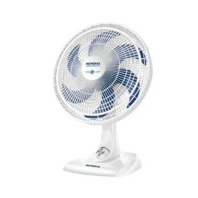Ventilador de Mesa Mondial Super Power VSP-40-W 40cm 6 Pás 3 Velocidades Branco e Azul