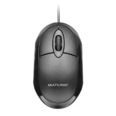 Kit Teclado E Mouse Usb Com Fio Basico Preto Multilaser Slim