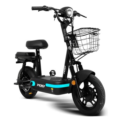 Bicicleta Elétrica Yoo Mobility Y-200 350w Farol Led Scooter Preto
