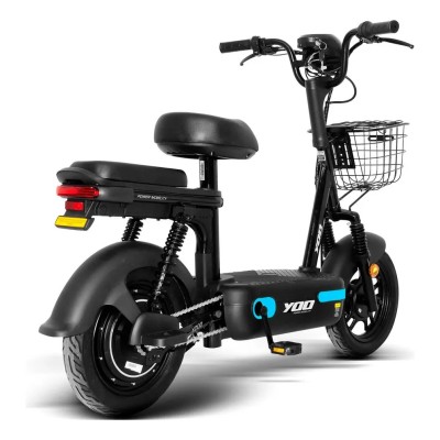 Bicicleta Elétrica Yoo Mobility Y-200 350w Farol Led Scooter Preto