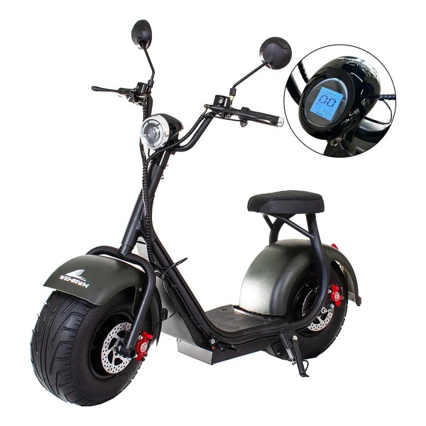 Scooter Elétrica WeHawk compacta X7 1000W Bateria Removivel 60V 12Ah Autonomia até Km 50km/h