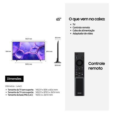 Smart Tv U8100f Crystal Uhd 4k 2025 65 Preto Samsung Bivolt