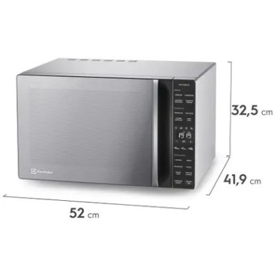 Micro-ondas Electrolux 36L Prata e Preto Espelhado Efficient ME36S