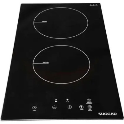 Fogão de Mesa Cooktop de Indução 2 Zonas de Aquecimento Suggar